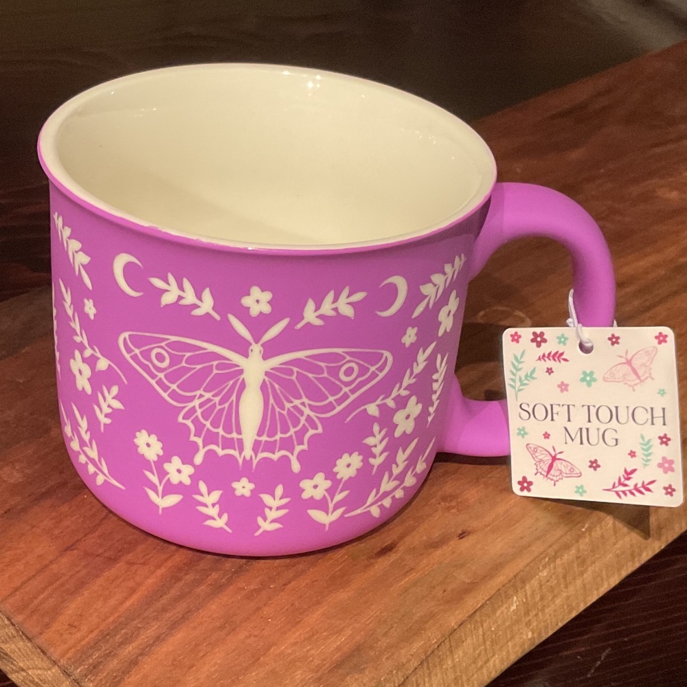 Soft touch mug, Sunday Morning, Purple